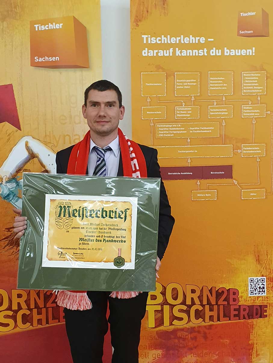 Meisterbrief Michael Zscharschuch Karl Naumann GmbH